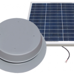 Natural Light 50 Watt Solar Attic Fan - Gray